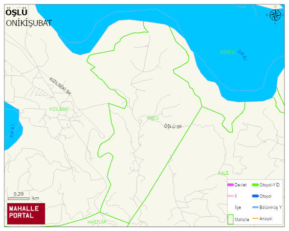 ÖŞLÜ Mahallesi Haritası | İnteraktif Köy ve Mahalle Sınırları