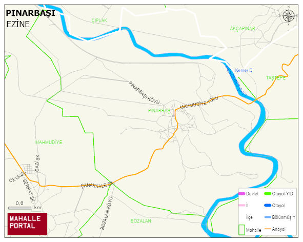 PINARBAŞI Köyü Haritası | Detaylı Köy ve Mahalle Görünümü