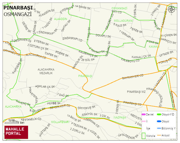 PINARBAŞI Mahallesi Haritası | İnteraktif Köy ve Mahalle Sınırları