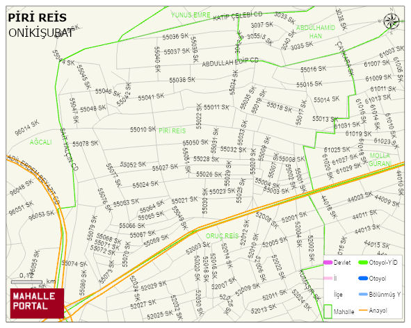 PİRİ REİS Mahallesi Haritası | Mahalle ve Köy Sınırı