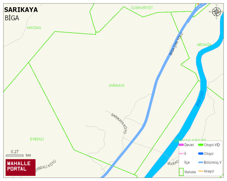 SARIKAYA Köyü Haritası | Dağlar, Ovalar ve Akarsu Bilgileri