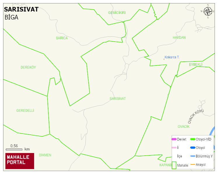 SARISIVAT Köyü Haritası | Mahalle Sokak Haritası