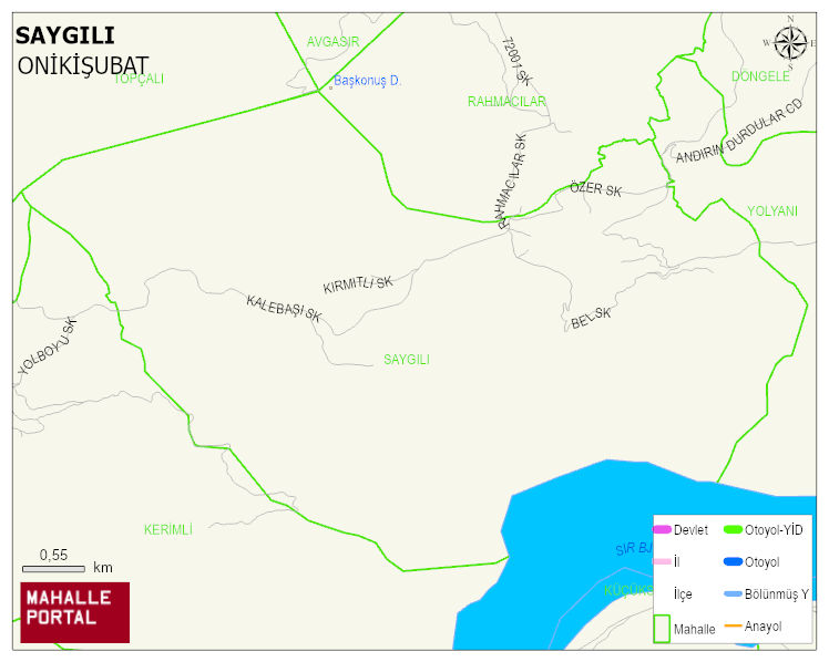 SAYGILI Mahallesi Haritası | Coğrafi Yapı ve Detaylı Haritası