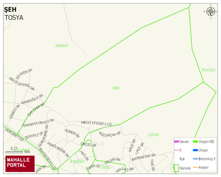 ŞEH Mahallesi Haritası | Dağlar, Ovalar ve Akarsu Bilgileri