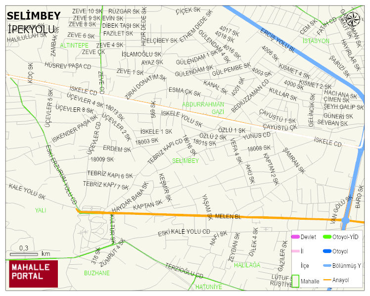 SELİMBEY Mahallesi Haritası | Coğrafi Yapı ve Detaylı Haritası