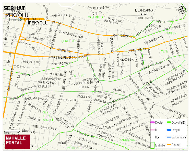 SERHAT Mahallesi Haritası | Mahalle Sokak Haritası