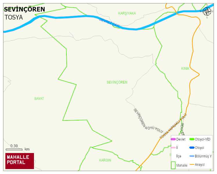 SEVİNÇÖREN Köyü Haritası | Mahalle Sokak Haritası