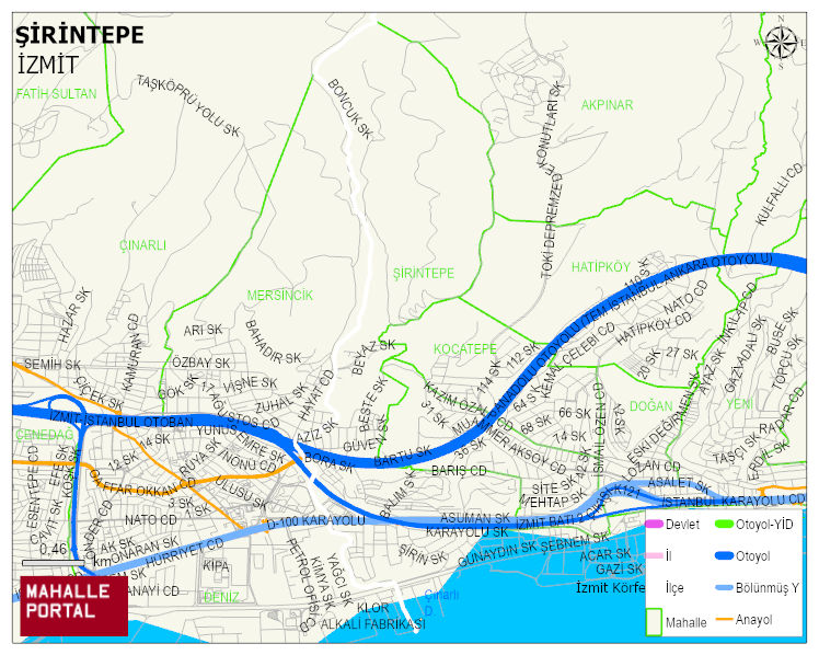 ŞİRİNTEPE Mahallesi Haritası | İnteraktif Köy ve Mahalle Sınırları