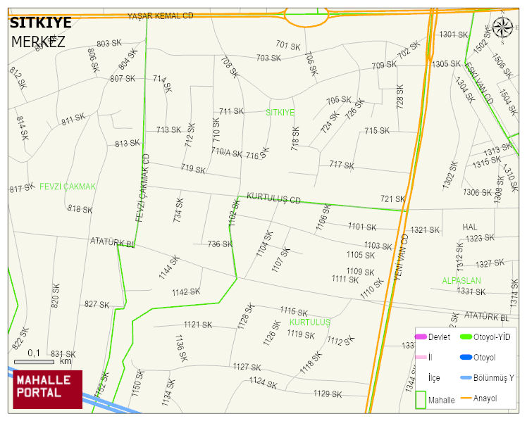 SITKIYE Mahallesi Haritası | Dağlar, Ovalar ve Akarsu Bilgileri