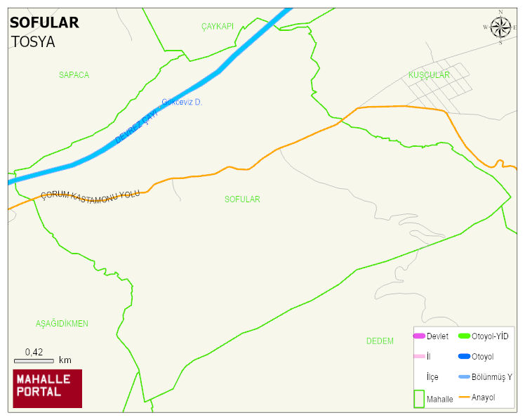 SOFULAR Köyü Haritası | İnteraktif Köy ve Mahalle Sınırları