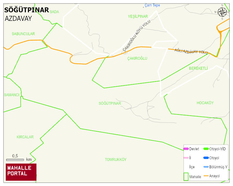 SÖĞÜTPINAR Köyü Haritası | Dağlar, Ovalar ve Akarsu Bilgileri