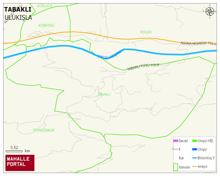 TABAKLI Köyü Haritası | Coğrafi Yapı ve Detaylı Haritası