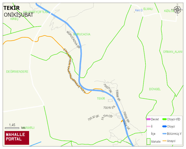 TEKİR Mahallesi Haritası | Uydu Görüntüsü ve Harita Detayları