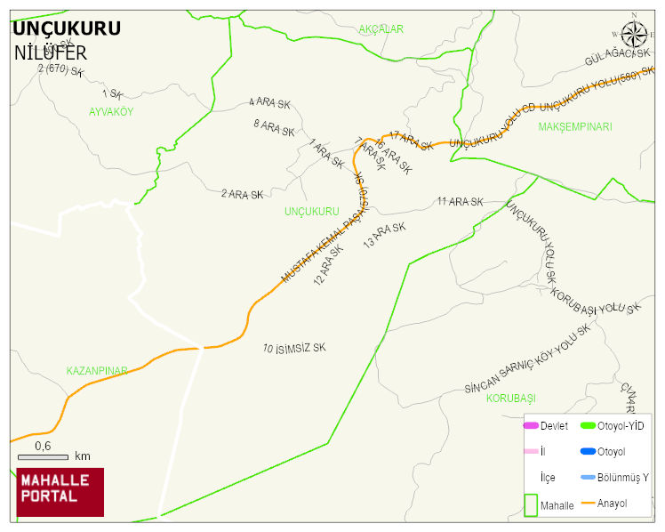 UNÇUKURU Mahallesi Haritası | Detaylı Köy ve Mahalle Görünümü