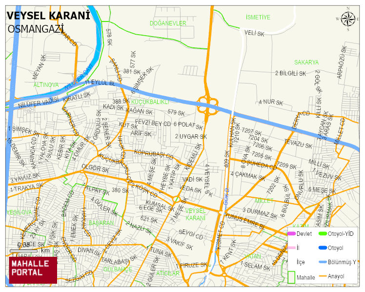 VEYSEL KARANİ Mahallesi Haritası | İnteraktif Köy ve Mahalle Sınırları