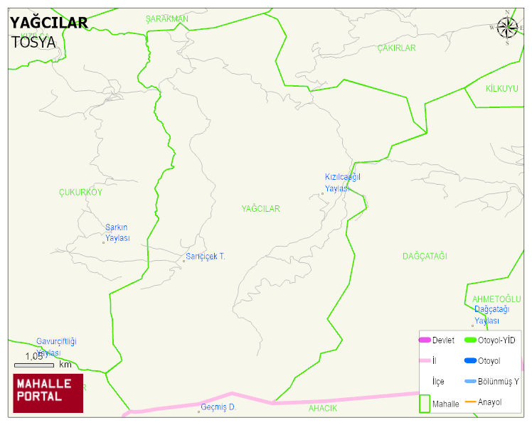 YAĞCILAR Köyü Haritası | Mahalle Sokak Haritası