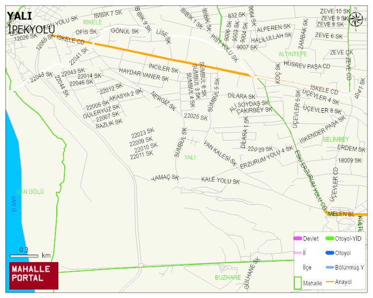 YALI Mahallesi Haritası | Dağlar, Ovalar ve Akarsu Bilgileri