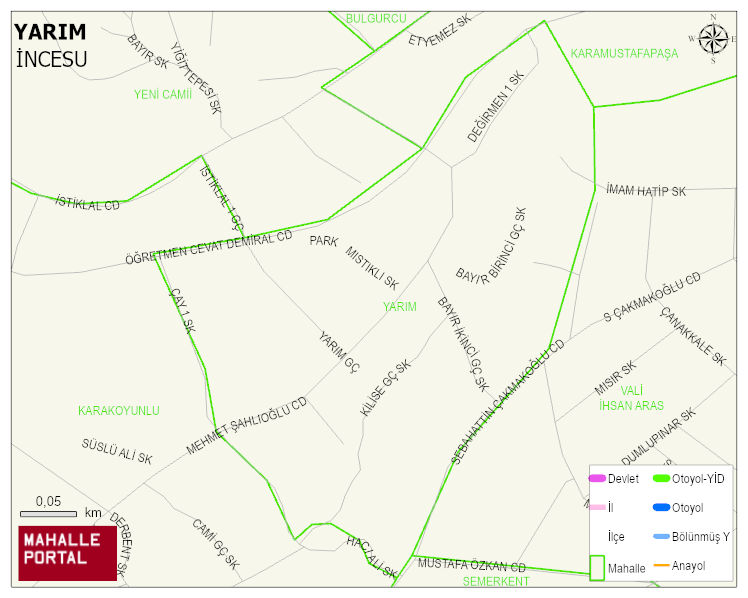 YARIM Mahallesi Haritası | Uydu Görüntüsü ve Harita Detayları