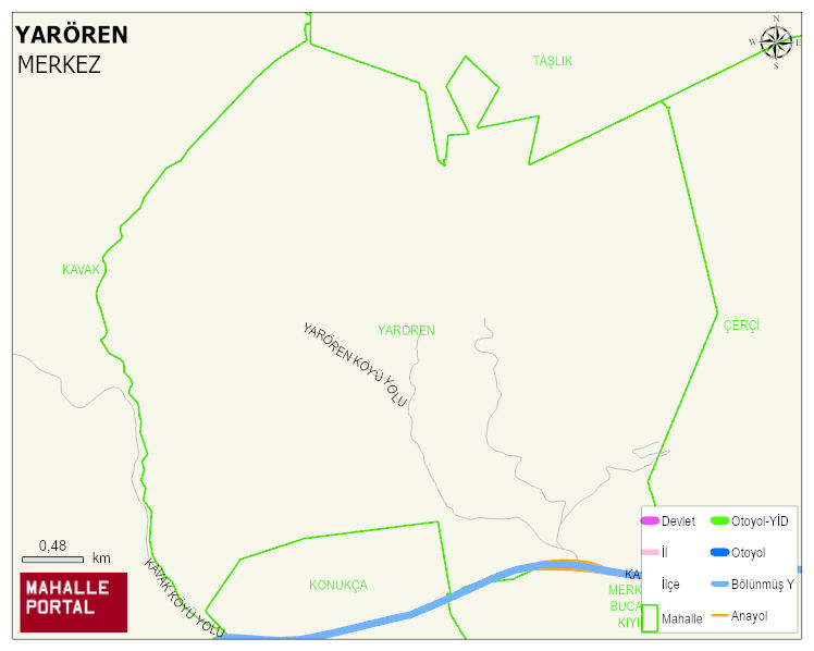 YARÖREN Köyü Haritası | Mahalle Sokak Haritası
