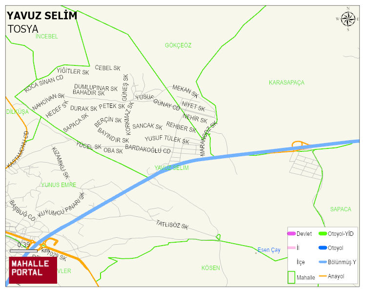 YAVUZ SELİM Mahallesi Haritası | Coğrafi Yapı ve Detaylı Haritası