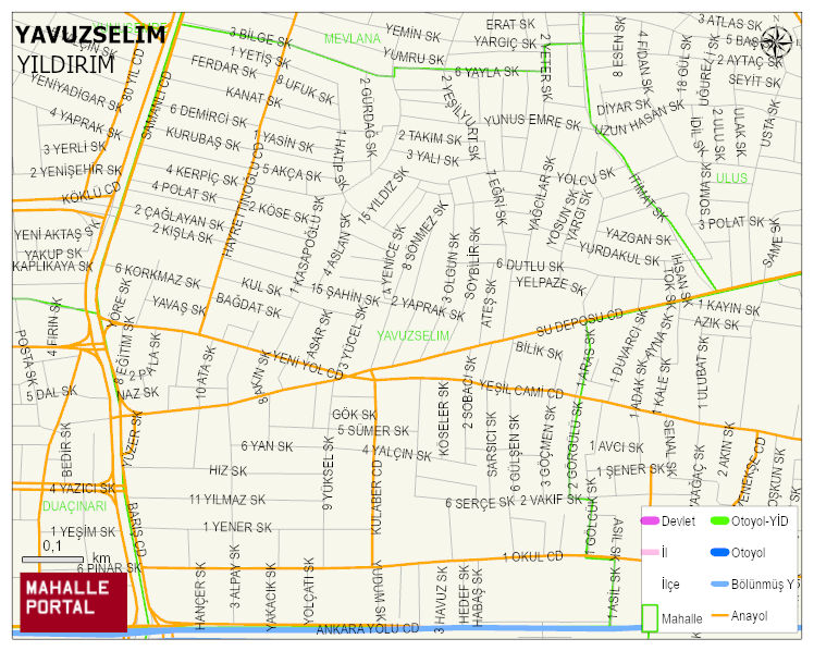 YAVUZSELIM Mahallesi Haritası | Mahalle Sokak Haritası