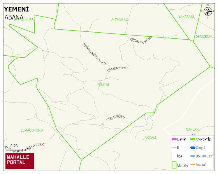 YEMENİ Köyü Haritası | Sayısal Bölge Görünümü