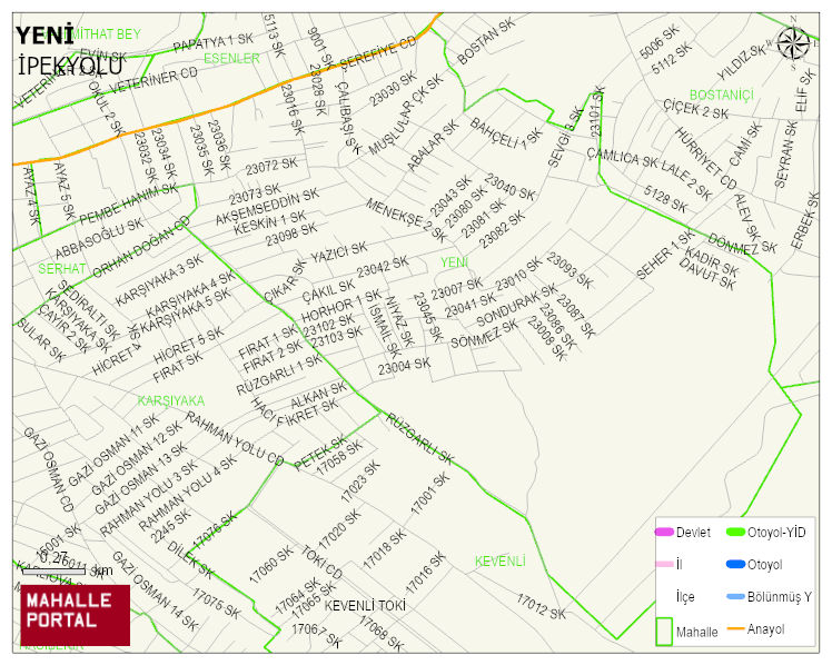 YENİ Mahallesi Haritası | Mahalle Sokak Haritası