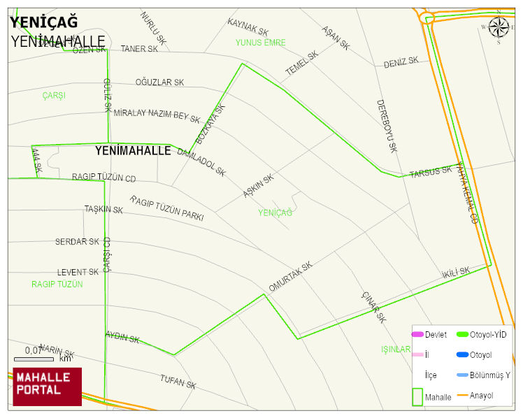 YENİÇAĞ Mahallesi Haritası | Uydu Görüntüsü ve Harita Detayları