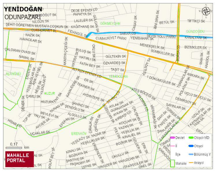 YENİDOĞAN Mahallesi Haritası | Detaylı Köy ve Mahalle Görünümü