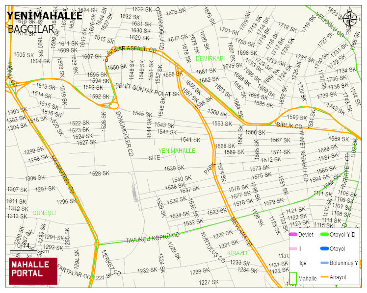 YENİMAHALLE Mahallesi Haritası | Sayısal Bölge Görünümü