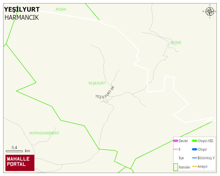 YEŞİLYURT Mahallesi Haritası | İnteraktif Köy ve Mahalle Sınırları