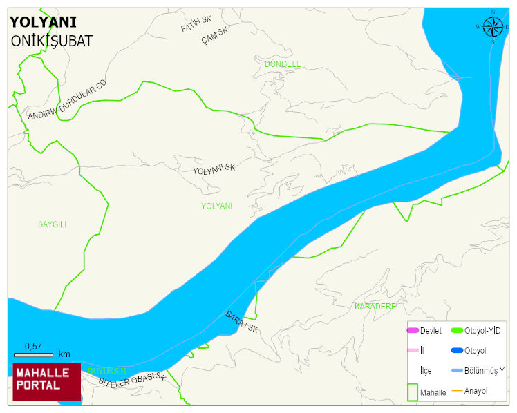 YOLYANI Mahallesi Haritası | Coğrafi Yapı ve Detaylı Haritası