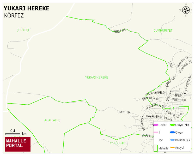 YUKARI HEREKE Mahallesi Haritası | Mahalle Sokak Haritası