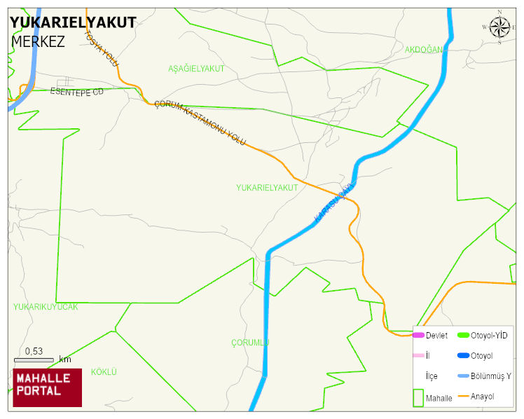 YUKARIELYAKUT Köyü Haritası | Mahalle Sokak Haritası
