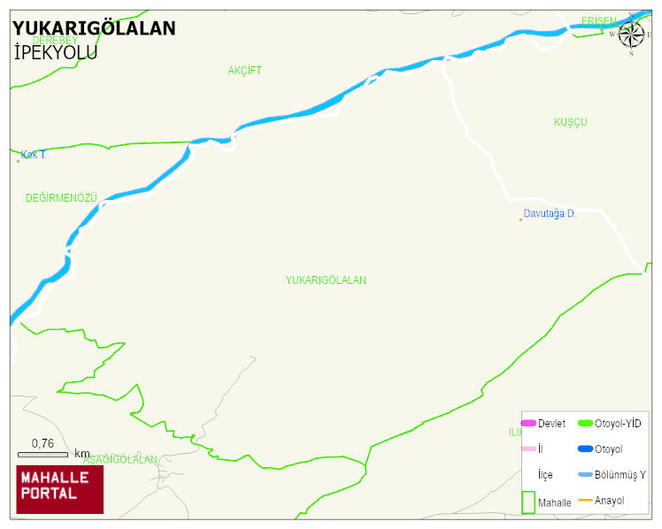 YUKARIGÖLALAN Mahallesi Haritası | Dağlar, Ovalar ve Akarsu Bilgileri