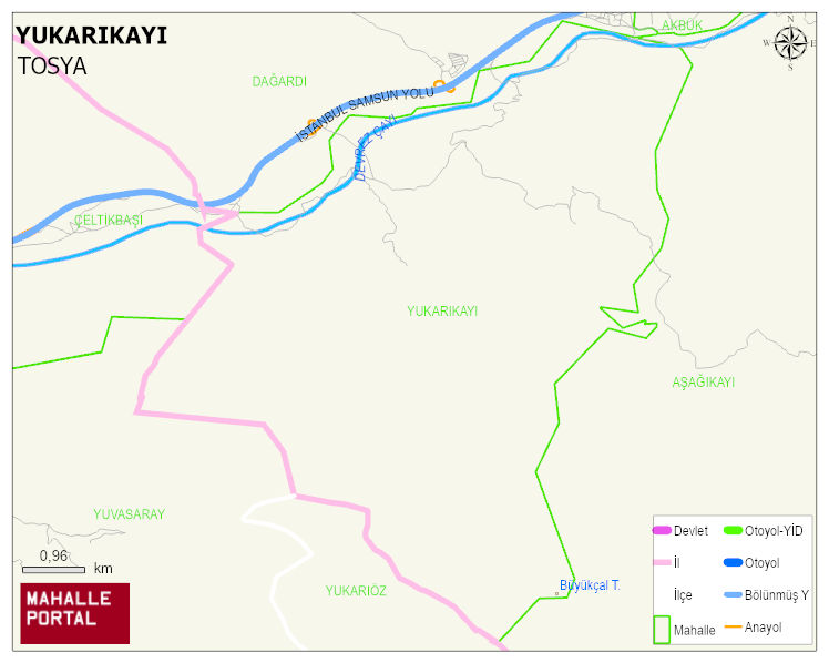 YUKARIKAYI Köyü Haritası | Güncel Mahalle ve Köy Haritası
