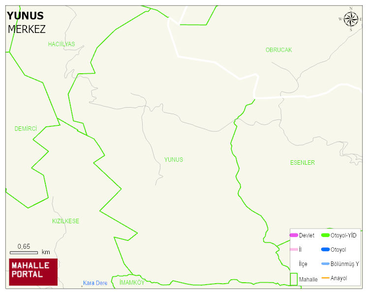 YUNUS Köyü Haritası | Coğrafi Yapı ve Detaylı Haritası