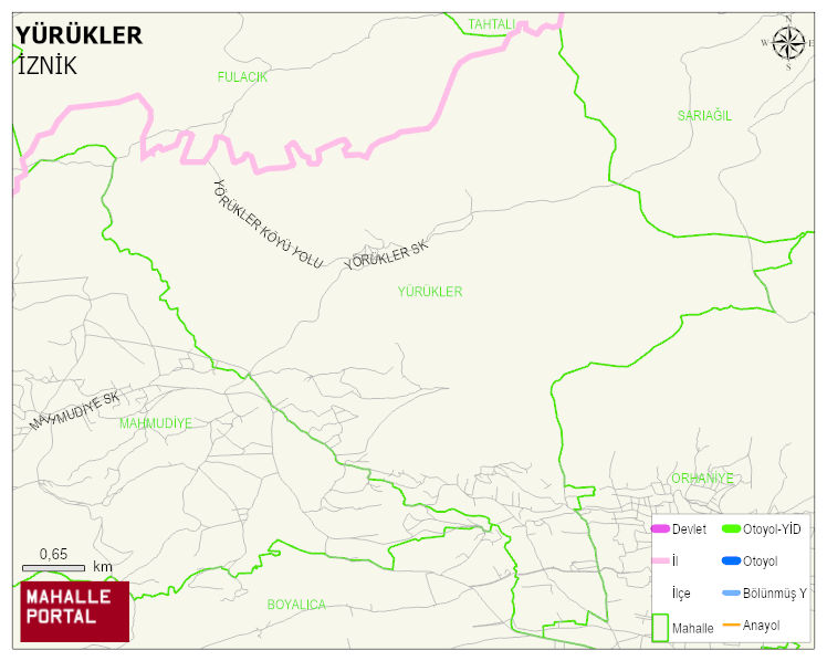 YÜRÜKLER Mahallesi Haritası | Yükselti ve Doğa Özellikleri
