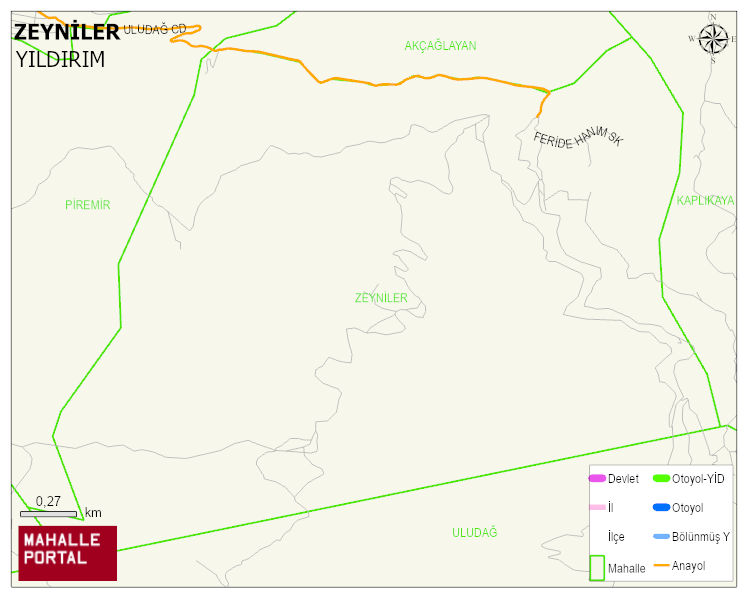 ZEYNİLER Mahallesi Haritası | Detaylı Köy ve Mahalle Görünümü