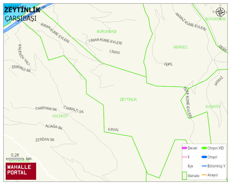 ZEYTİNLİK Mahallesi Haritası | İnteraktif Köy ve Mahalle Sınırları
