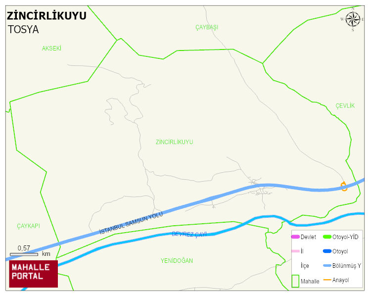 ZİNCİRLİKUYU Köyü Haritası | Sayısal Bölge Görünümü