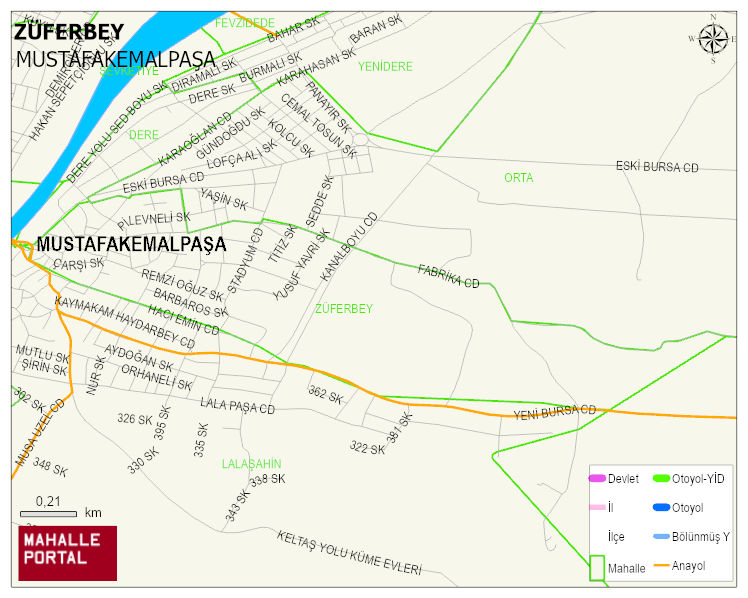ZÜFERBEY Mahallesi Haritası | İnteraktif Köy ve Mahalle Sınırları